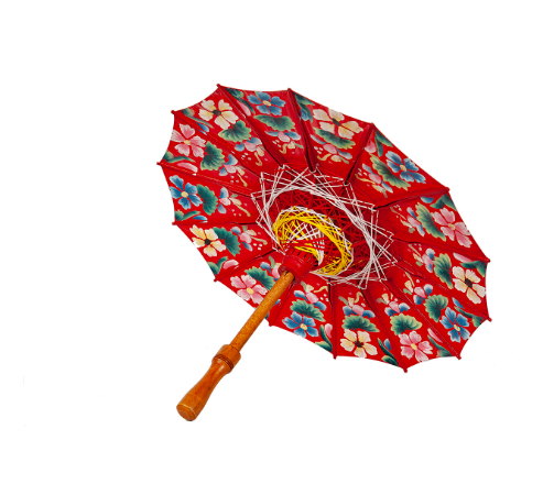 Decorative umbrella Romimex Java Red 50 x 65 x 50 cm