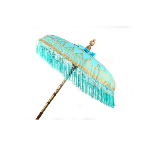 Decorative umbrella Romimex Bali Blue Turquoise 150 x 200 x 150 cm