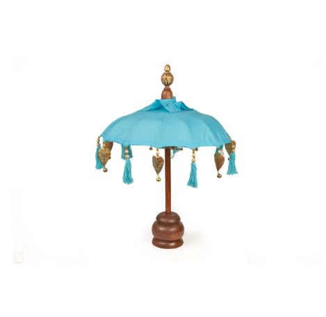 Decorative umbrella Romimex Turquoise 35 x 60 x 35 cm