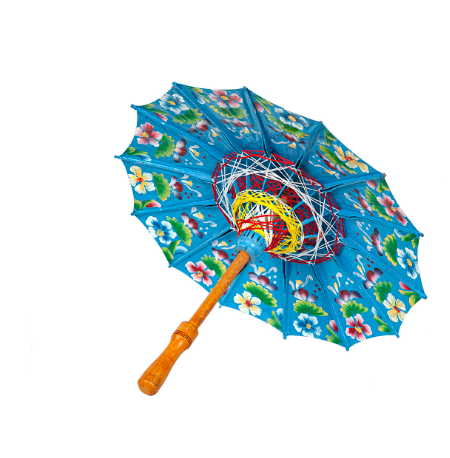 Decorative umbrella Romimex Java Blue 50 x 65 x 50 cm