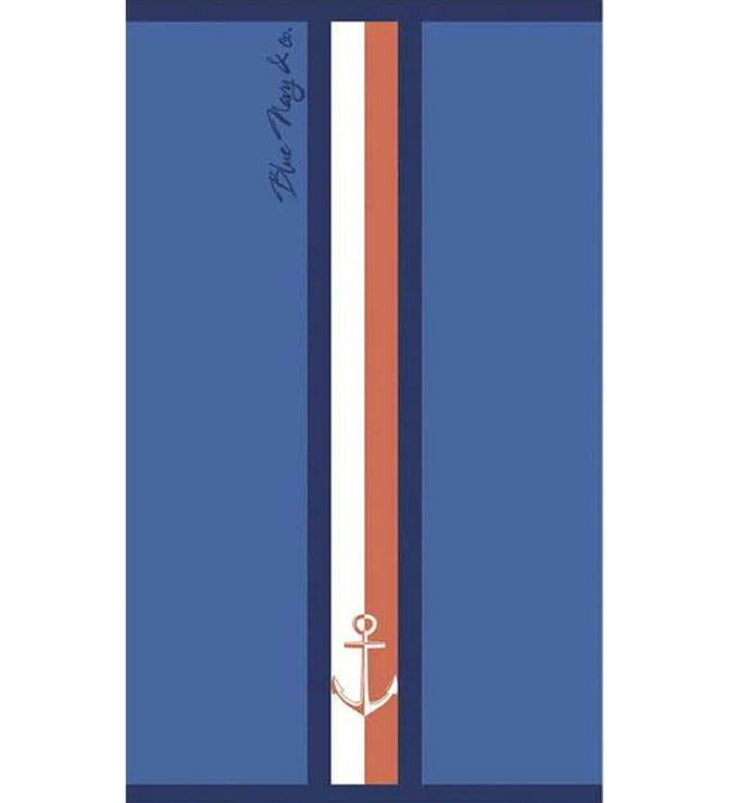 Beach Towel Secaneta Portals Navy Blue 90 x 165 cm Jacquard