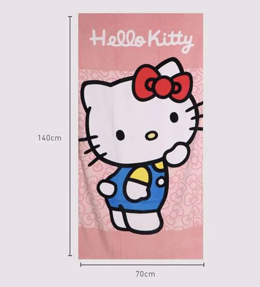 Beach Towel Hello Kitty Pink 70 x 140 cm