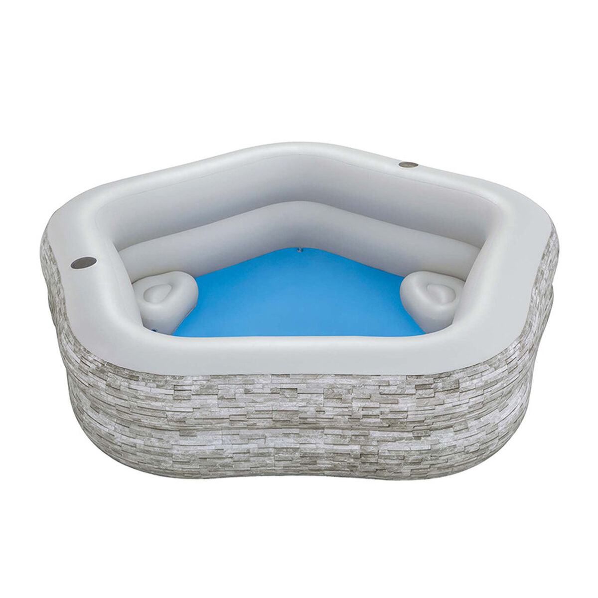 Inflatable pool Bestway Grey 213 x 206 x 53 cm